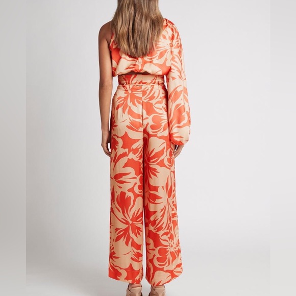 SHEIKE Cuban Nights Satin Print One Shoulder Long Sleeve Blouse Top NWT - Picture 8 of 10